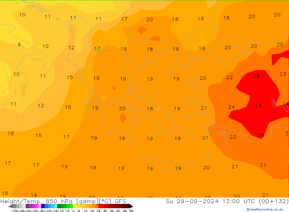 Z500/Rain (+SLP)/Z850 GFS Ne 29.09.2024 12 UTC