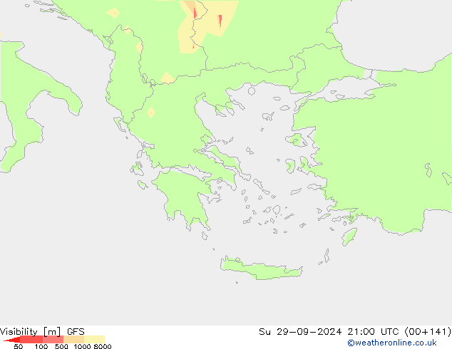 widzialność GFS nie. 29.09.2024 21 UTC