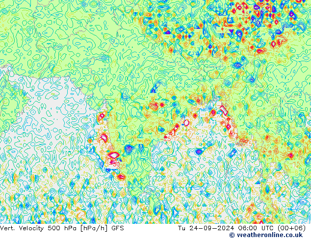 Vert. snelheid 500 hPa GFS di 24.09.2024 06 UTC