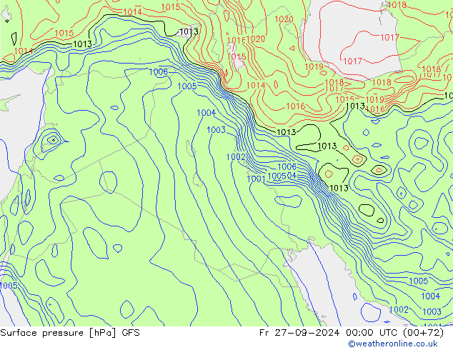 GFS: ven 27.09.2024 00 UTC