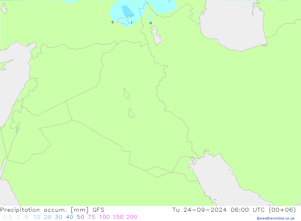 Précipitation accum. GFS septembre 2024