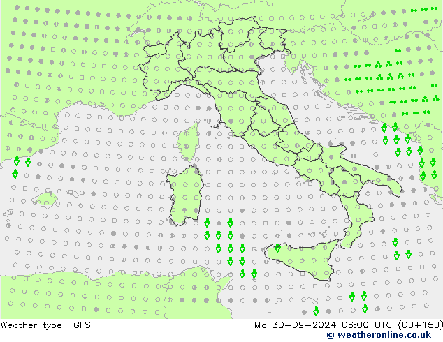 Weermodel GFS ma 30.09.2024 06 UTC