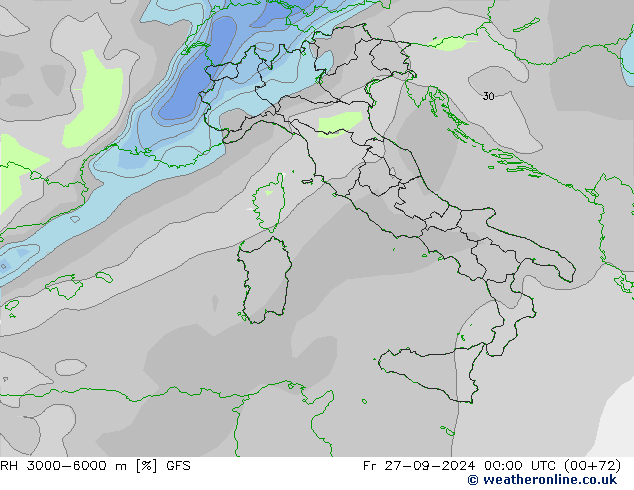 RH 3000-6000 m GFS пт 27.09.2024 00 UTC