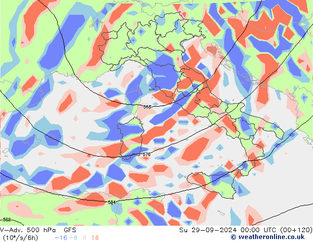 V-Adv. 500 hPa GFS Su 29.09.2024 00 UTC