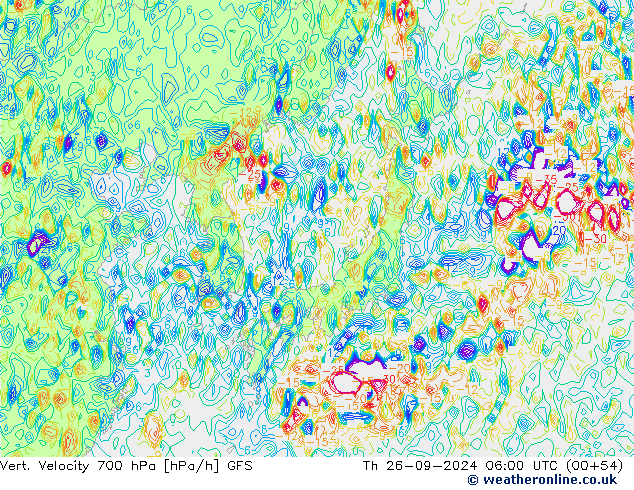 Vert. Velocity 700 hPa GFS Do 26.09.2024 06 UTC