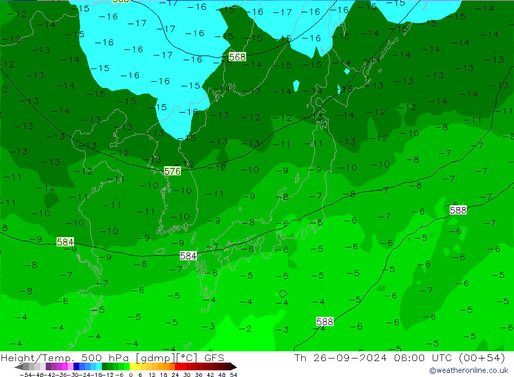 Z500/Rain (+SLP)/Z850 GFS Qui 26.09.2024 06 UTC