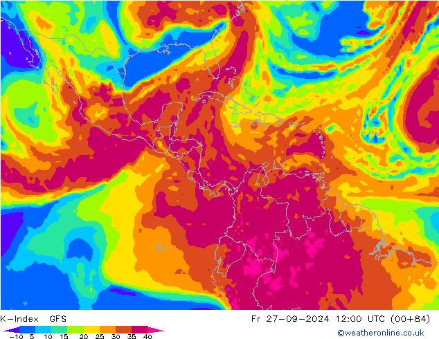 K-Index GFS vr 27.09.2024 12 UTC