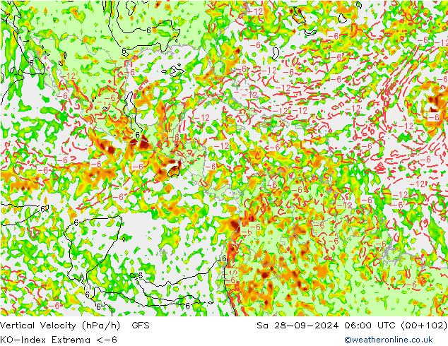 Convection-Index GFS Sa 28.09.2024 06 UTC