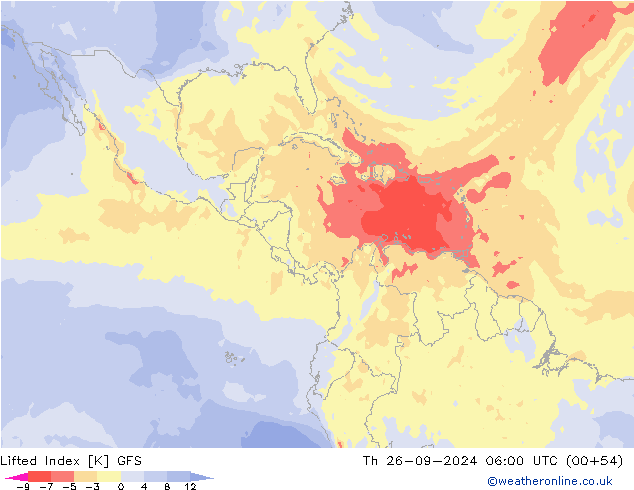 Lifted Index GFS Do 26.09.2024 06 UTC