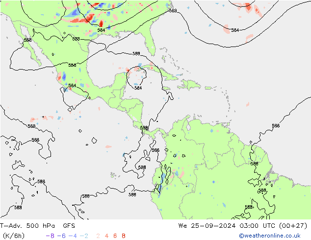 T-Adv. 500 hPa GFS We 25.09.2024 03 UTC