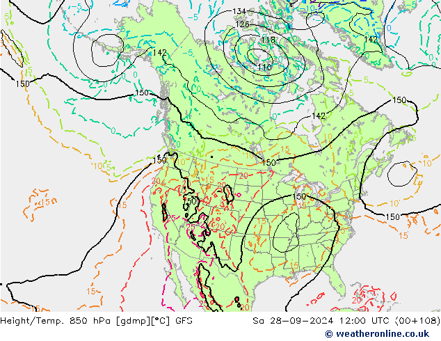 Z500/Rain (+SLP)/Z850 GFS Sa 28.09.2024 12 UTC