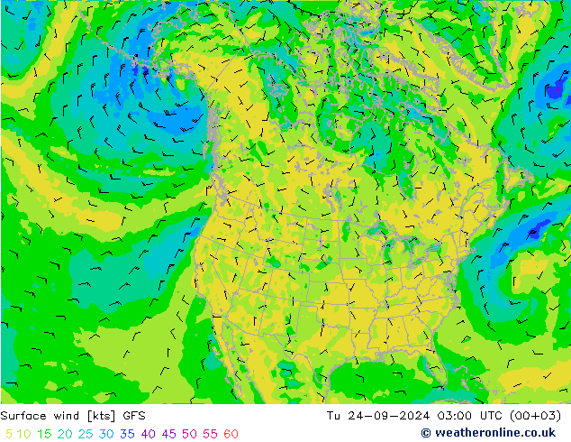 Bodenwind GFS Di 24.09.2024 03 UTC