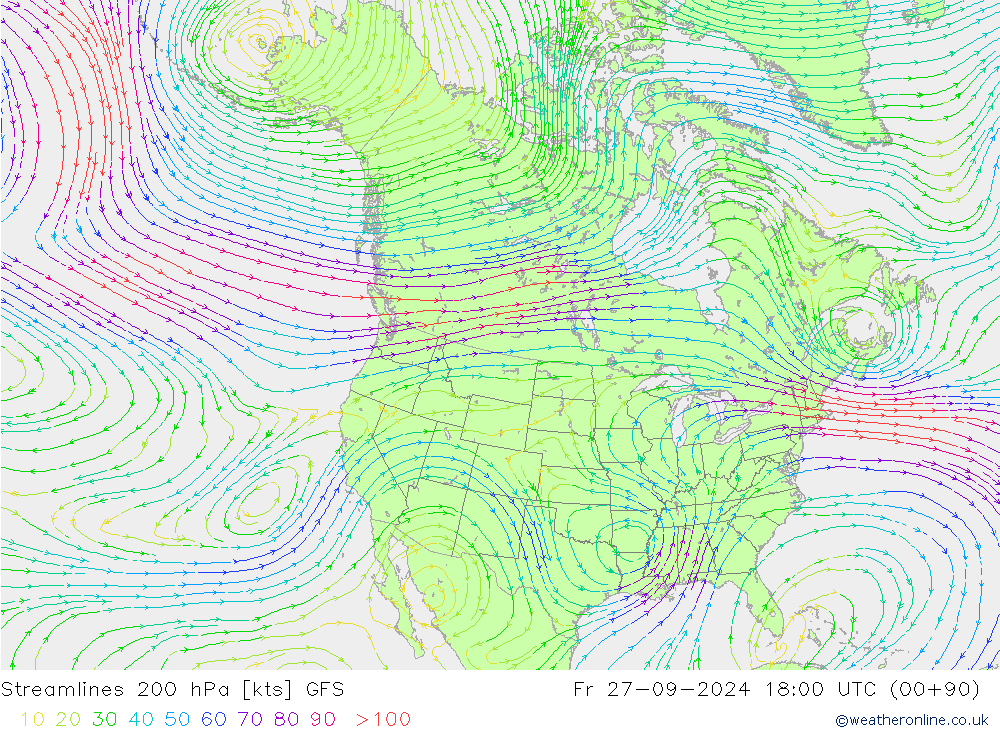  200 hPa GFS  27.09.2024 18 UTC