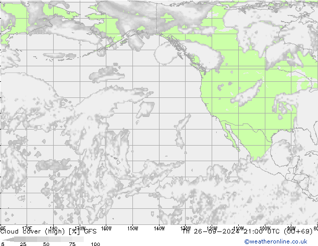 Bewolking (Hoog) GFS do 26.09.2024 21 UTC