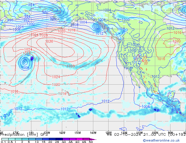 Precipitation GFS We 02.10.2024 00 UTC