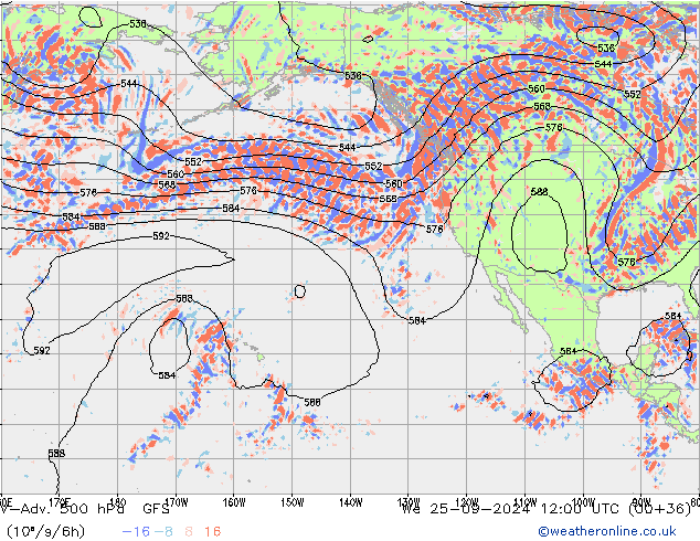 V-Adv. 500 hPa GFS Mi 25.09.2024 12 UTC