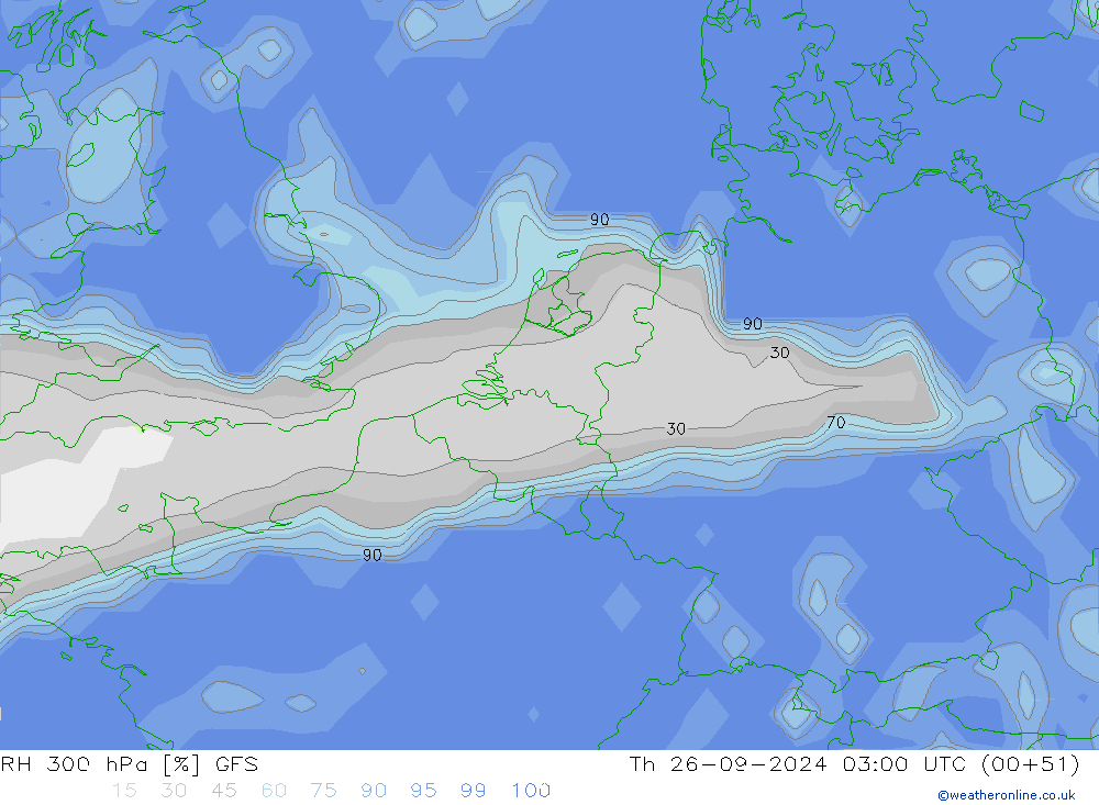 RH 300 hPa GFS Th 26.09.2024 03 UTC