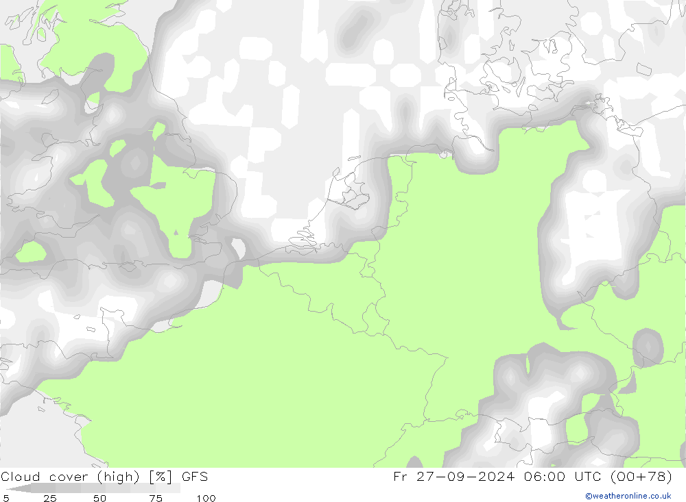 Nubes altas GFS vie 27.09.2024 06 UTC