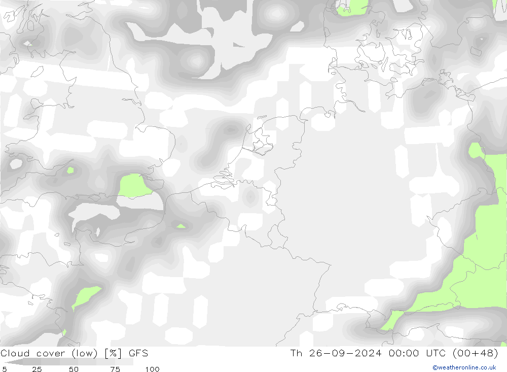 Wolken (tief) GFS Do 26.09.2024 00 UTC