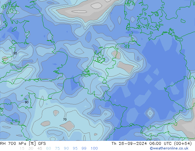 RV 700 hPa GFS do 26.09.2024 06 UTC