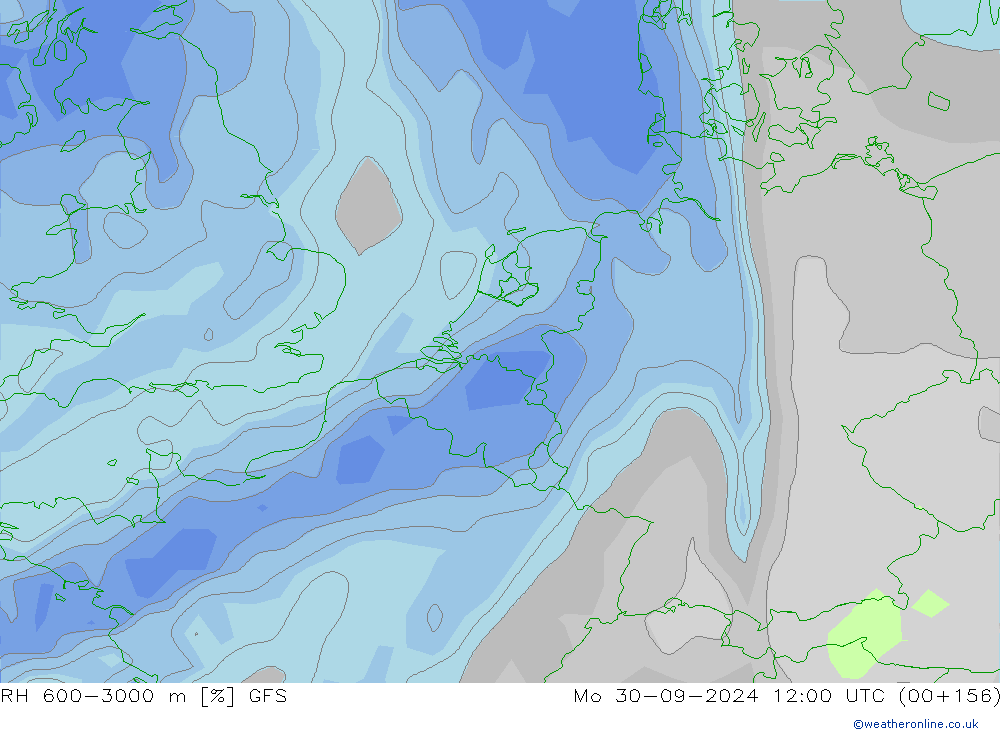 600-3000 m Nispi Nem GFS Pzt 30.09.2024 12 UTC