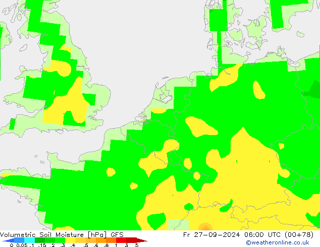 Volumetric Soil Moisture GFS Fr 27.09.2024 06 UTC