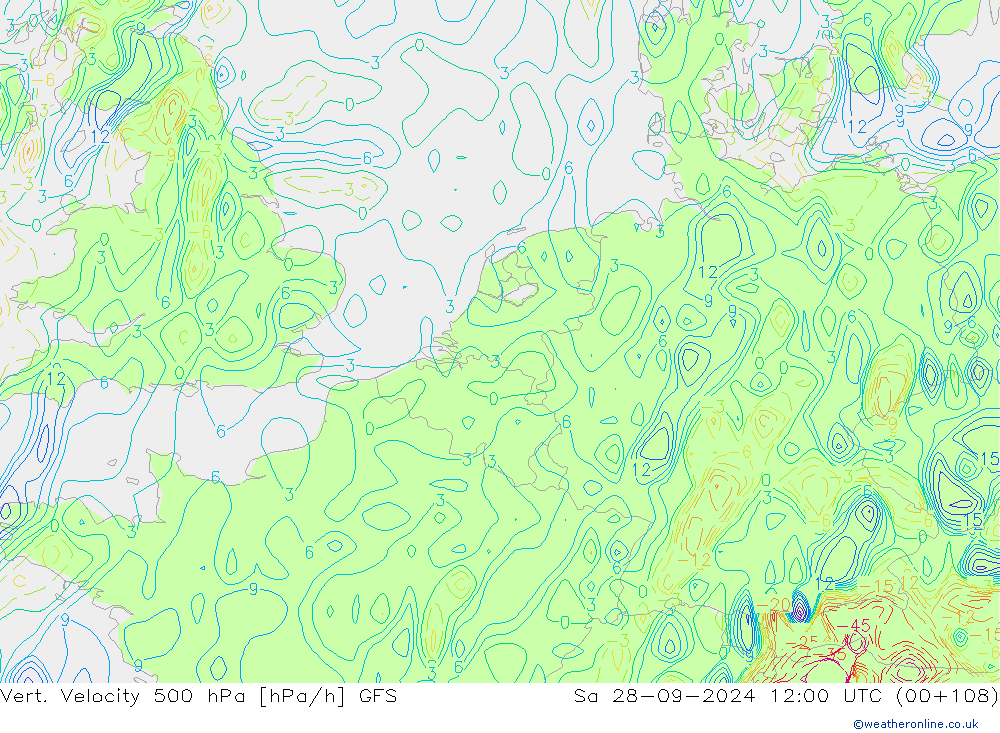 Vert. Velocity 500 hPa GFS Sa 28.09.2024 12 UTC