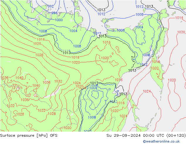 GFS: Ne 29.09.2024 00 UTC