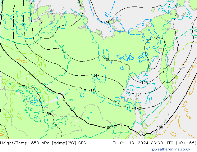 GFS: Út 01.10.2024 00 UTC