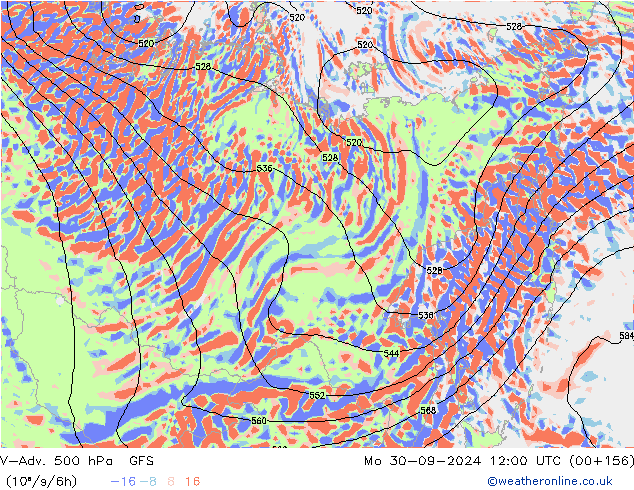 V-Adv. 500 hPa GFS Mo 30.09.2024 12 UTC