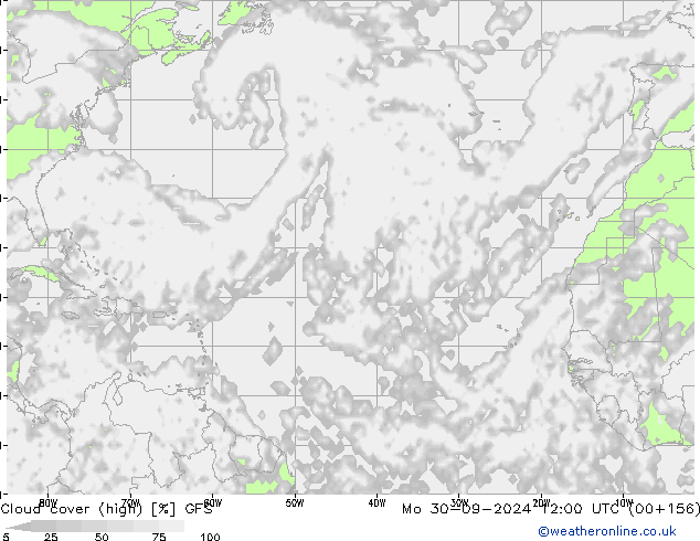 облака (средний) GFS пн 30.09.2024 12 UTC