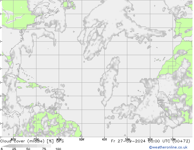 nuvens (médio) GFS Sex 27.09.2024 00 UTC