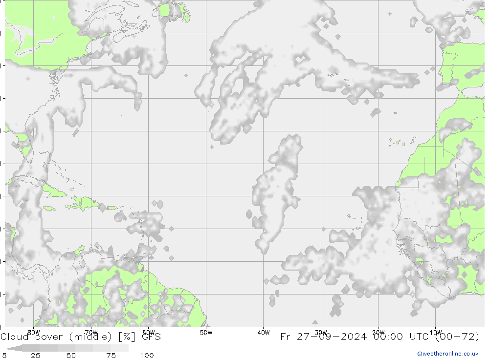 Bewolking (Middelb.) GFS vr 27.09.2024 00 UTC