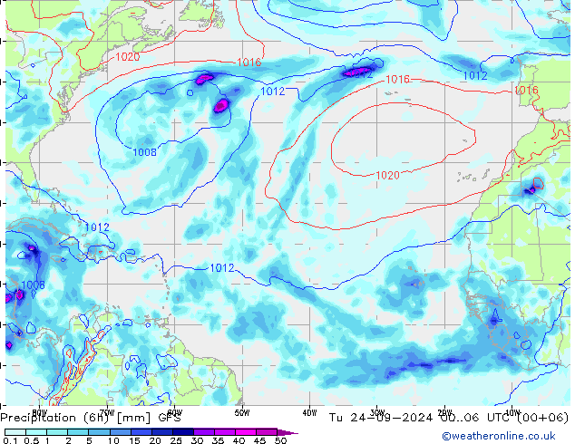 Precipitação (6h) GFS Setembro 2024