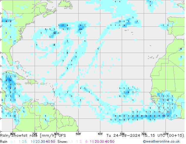 Rain/Snowfall rate GFS mar 24.09.2024 15 UTC