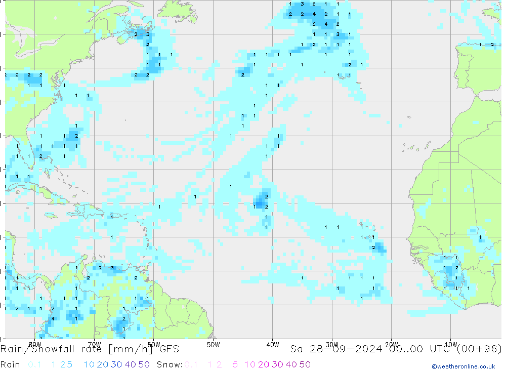 Kar/Yağmur Oranı GFS Cts 28.09.2024 00 UTC