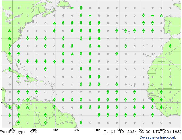 tipo de precipitação GFS Ter 01.10.2024 00 UTC