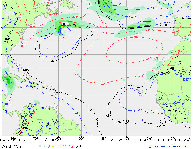 Sturmfelder GFS Mi 25.09.2024 00 UTC