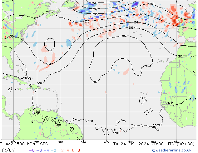 T-Adv. 500 hPa GFS Tu 24.09.2024 00 UTC