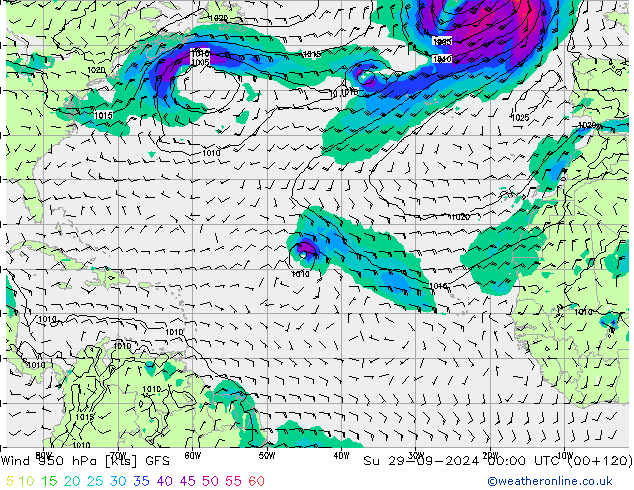  950 hPa GFS  29.09.2024 00 UTC