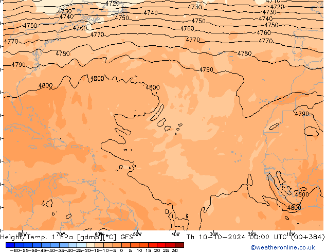 Géop./Temp. 1 hPa GFS jeu 10.10.2024 00 UTC