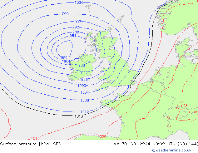 GFS: lun 30.09.2024 00 UTC