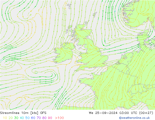  10m GFS  25.09.2024 03 UTC