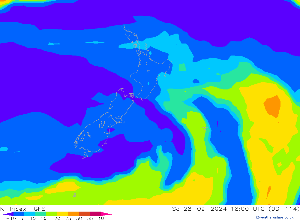 K-Index GFS za 28.09.2024 18 UTC