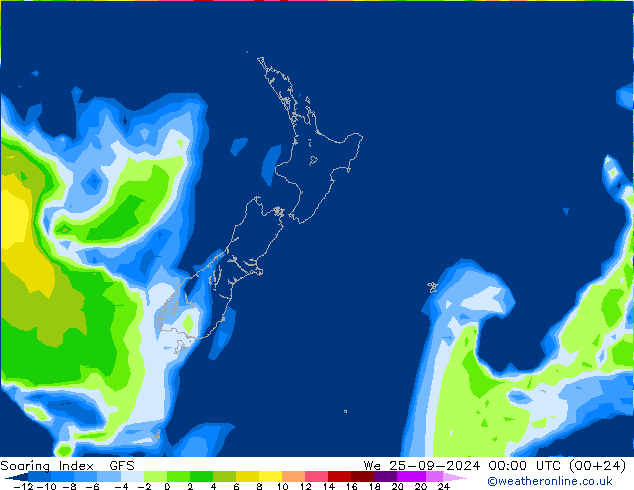 Soaring Index GFS mer 25.09.2024 00 UTC