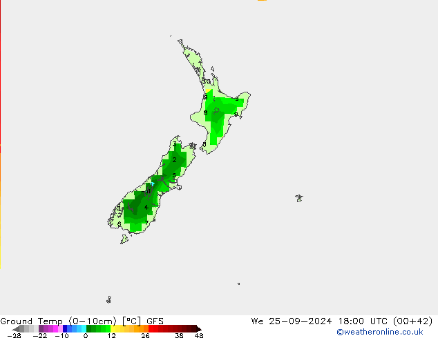 temp. mín./solo (0-10cm) GFS Qua 25.09.2024 18 UTC