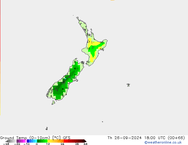 Temp. 10cm GFS do 26.09.2024 18 UTC