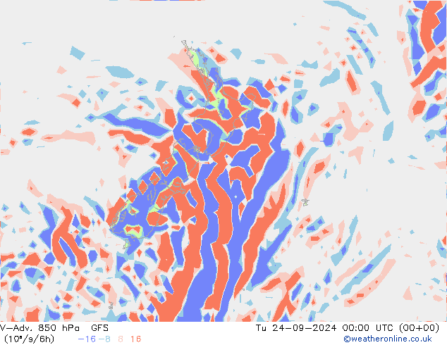 V-Adv. 850 hPa GFS September 2024