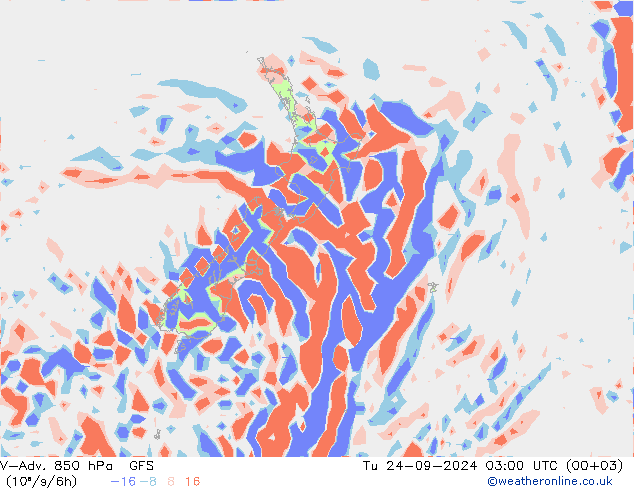 V-Adv. 850 hPa GFS  24.09.2024 03 UTC