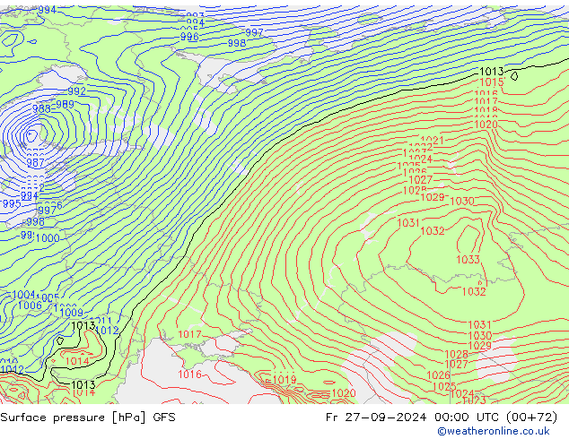 GFS: Fr 27.09.2024 00 UTC